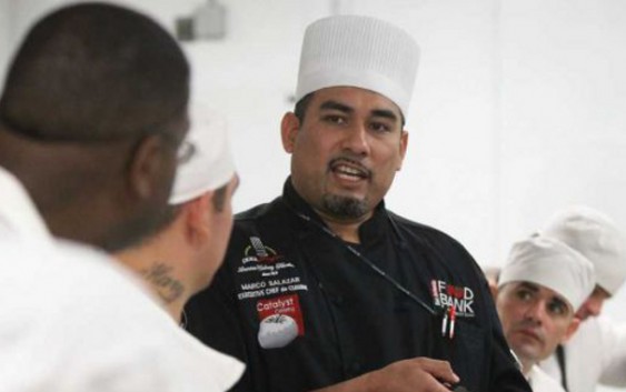 Inmate cooks give back at food bank